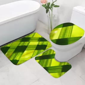 3 Piece Bathroom Set - Green Grass