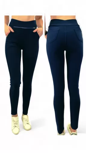 A1619 Navy Super Comfy Jeggings