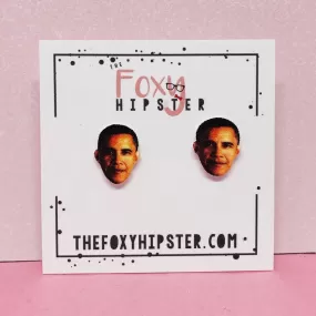 Barack Obama Stud Earrings