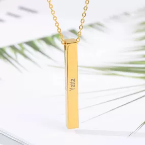 Engraving Bar Necklace