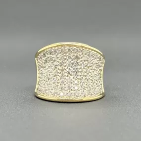 Estate 14K Y Gold 0.93ctw G-H/SI2 Diamond Wide Ring