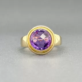 Estate 14K Y Gold 5.06ct Amethyst Ring