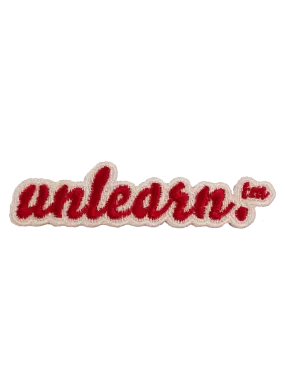 Red unlearn. Embroidered Patch