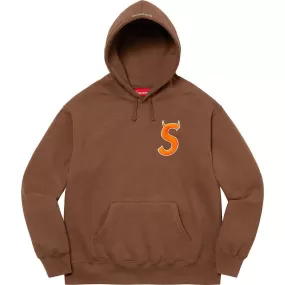 Supreme S Logo Hooded Sweatshirt (Brown)