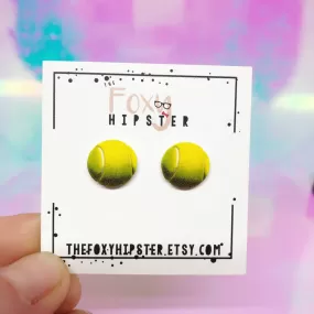 Tennis Ball Stud Earrings